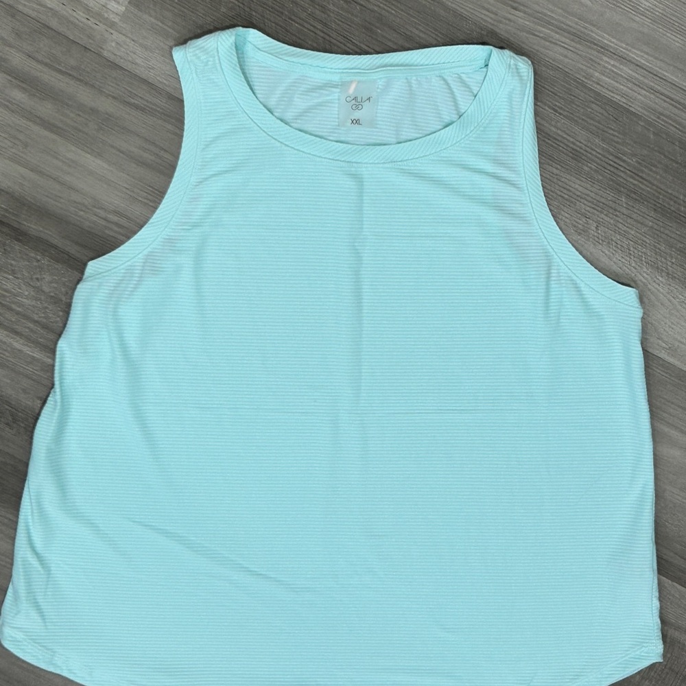 CALIA Pistachio Mint Renew Relaxed Fit Muscle Tank Top XXL